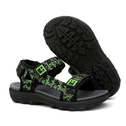 Children Casual Flat Sandals Boys Summer Beach Shoes Breathable Open Toe Non-Slip Kids Walking Footwear