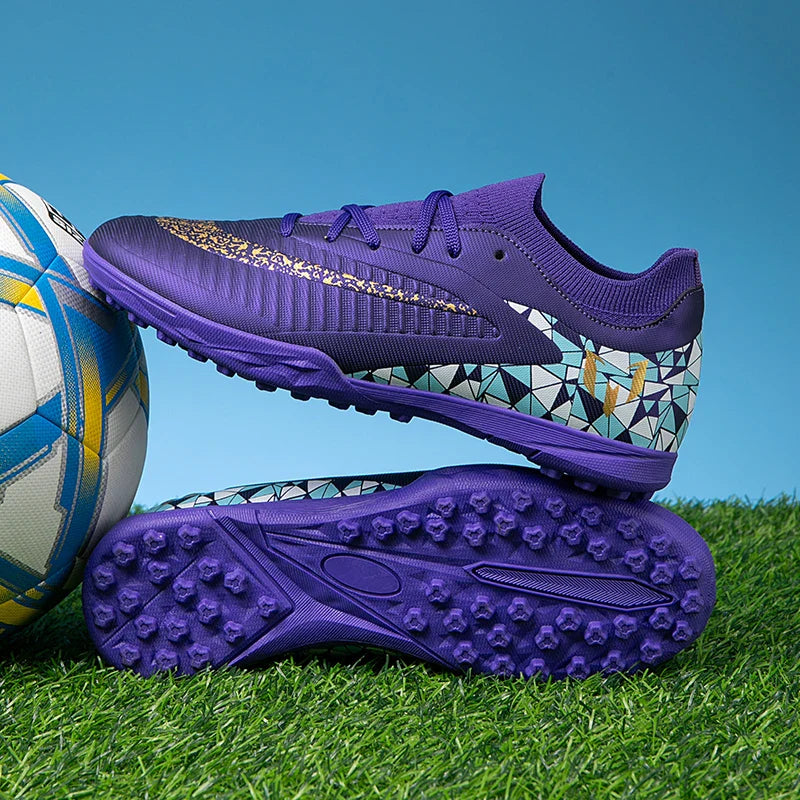 New Kid Match Boys Football Boots Sports Shoes Match Soccer Shoes Outdoor Sneakers Professional Non-Slip Comfortable Unisex