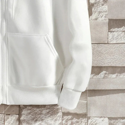 2024 Men's Solid Suits Zipper Hoodies+ Pants Spring Autumn Casual Fitness Sports Hot Elastic Male Clothes Outfit Drawsting Pants