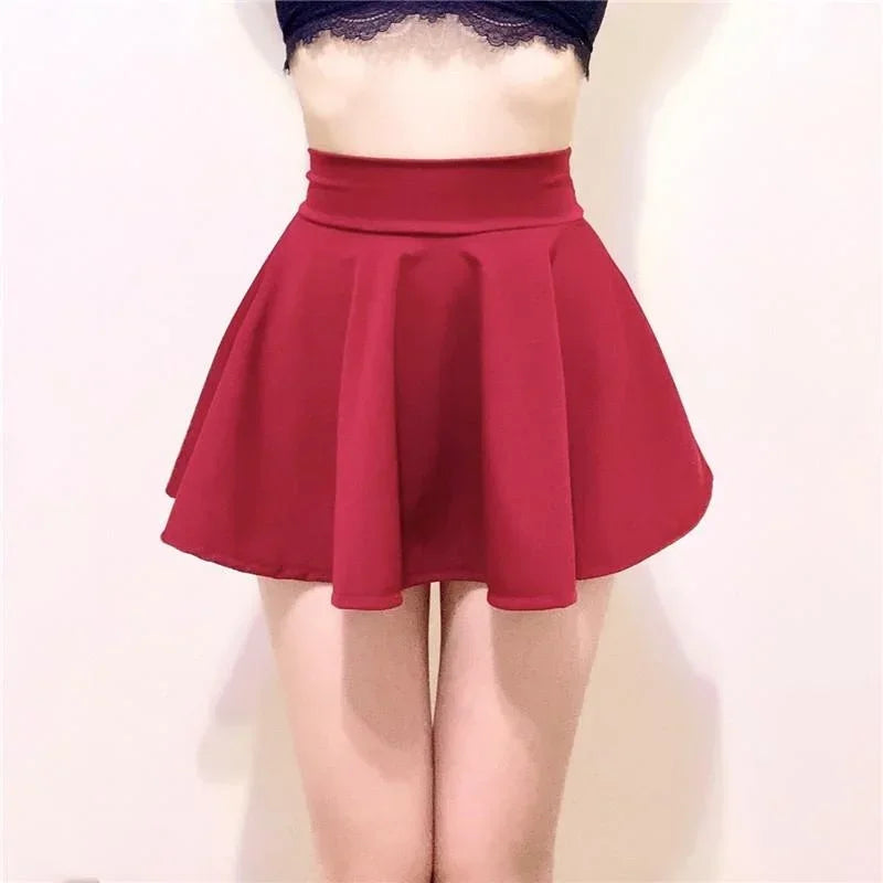 Women A Line Short Pleated High Waist Black Sexy Skirts Girls White Mini Skirt for Woman Sports Office Night Club Wear Clothing