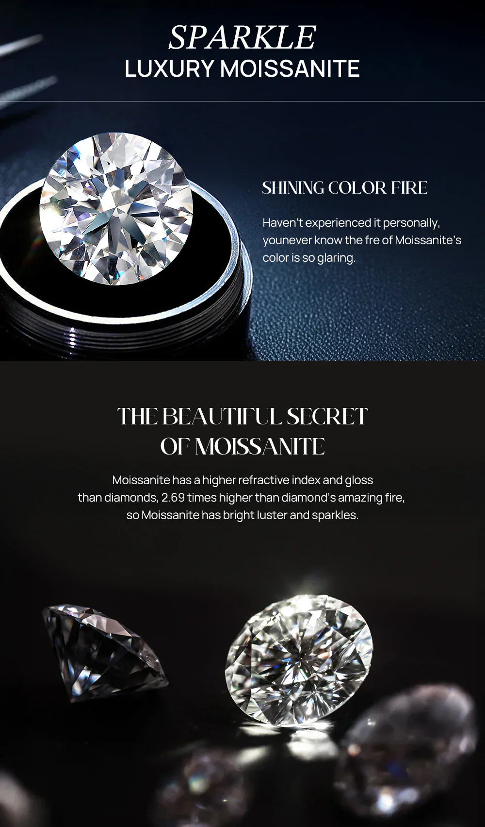 0.5-1.2 Carat D Color Moissanite Ear Stud Earrings For Women 925 Sterling Silver Sparkling Piercing Earring Fine Jewelry