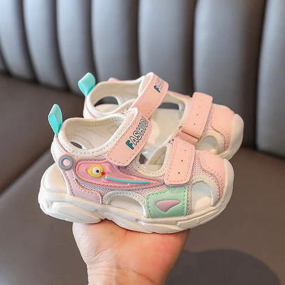 2026 Summer Girls Kids Sandals Soft Comfortable Closed Toe Protective Sandals,Cartoon Colorful Cute Shoes Kids Summer Boys Girls