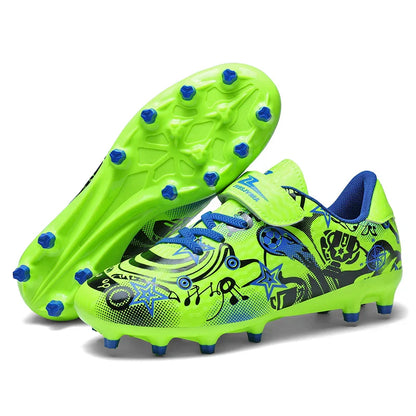 Children's Soccer Shoes Cleats Sneakers FG Sport Non-Slip Kids Football Boots Training Match Boys Youth Professional Shoes New