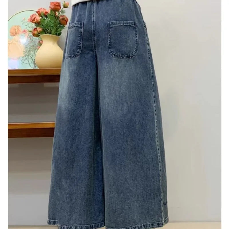 Retro Embroidered Denim Ethnic Jeans