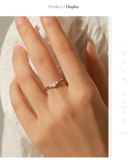 Anel de Moissanite Eternidade Simples Prata Esterlina 925 Anéis de Aliança Finos e Brilhantes para Mulheres Presente de Joias Finas