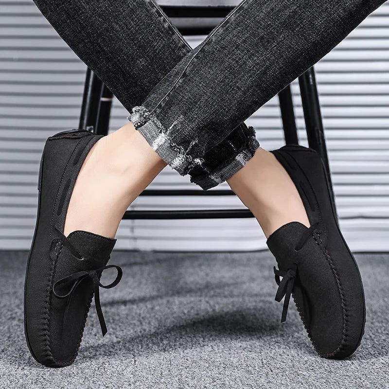 Trend Suede Men Casual Shoes Breathable Comfort Slip-on Mens Driving Shoes Fashion Men Lazy Shoes Luxury Brand Loafers Moccasins
