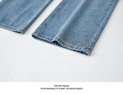 Retro Denim Pants Men's Jeans Loose Straight Casual Trousers Vintage Jeans Y2k Clothes Men's Pants Baggy Jeans Man  Four Seasons