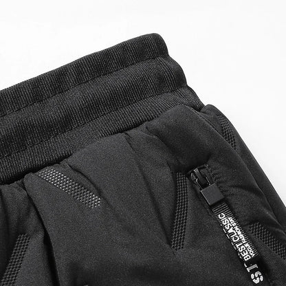 Winter Sweatwear Men Plush Thick Fleece Sweatpant Lambswool Thermal Trousers Casual Pants Waterproof Windproof Warm Cotton Pants