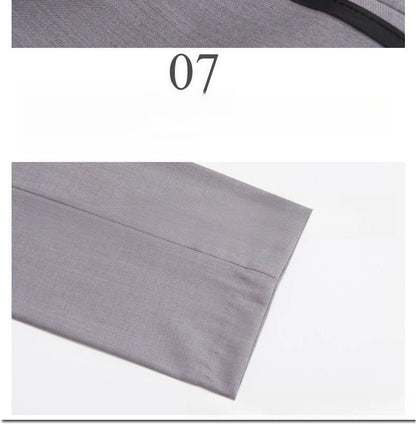 Plus Size Man Suit Set Solid Color Single Breasted Jacket Vest Pants For Host Groom Groomsmen Grey Black Navy 3-Piece Suit Set