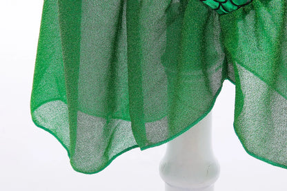 Little Mermaid Ariel Princess Girl Dress Up Charm Costume Kids Birthday Party Disguise Luxury Fishtail Clothes Wigs Sets