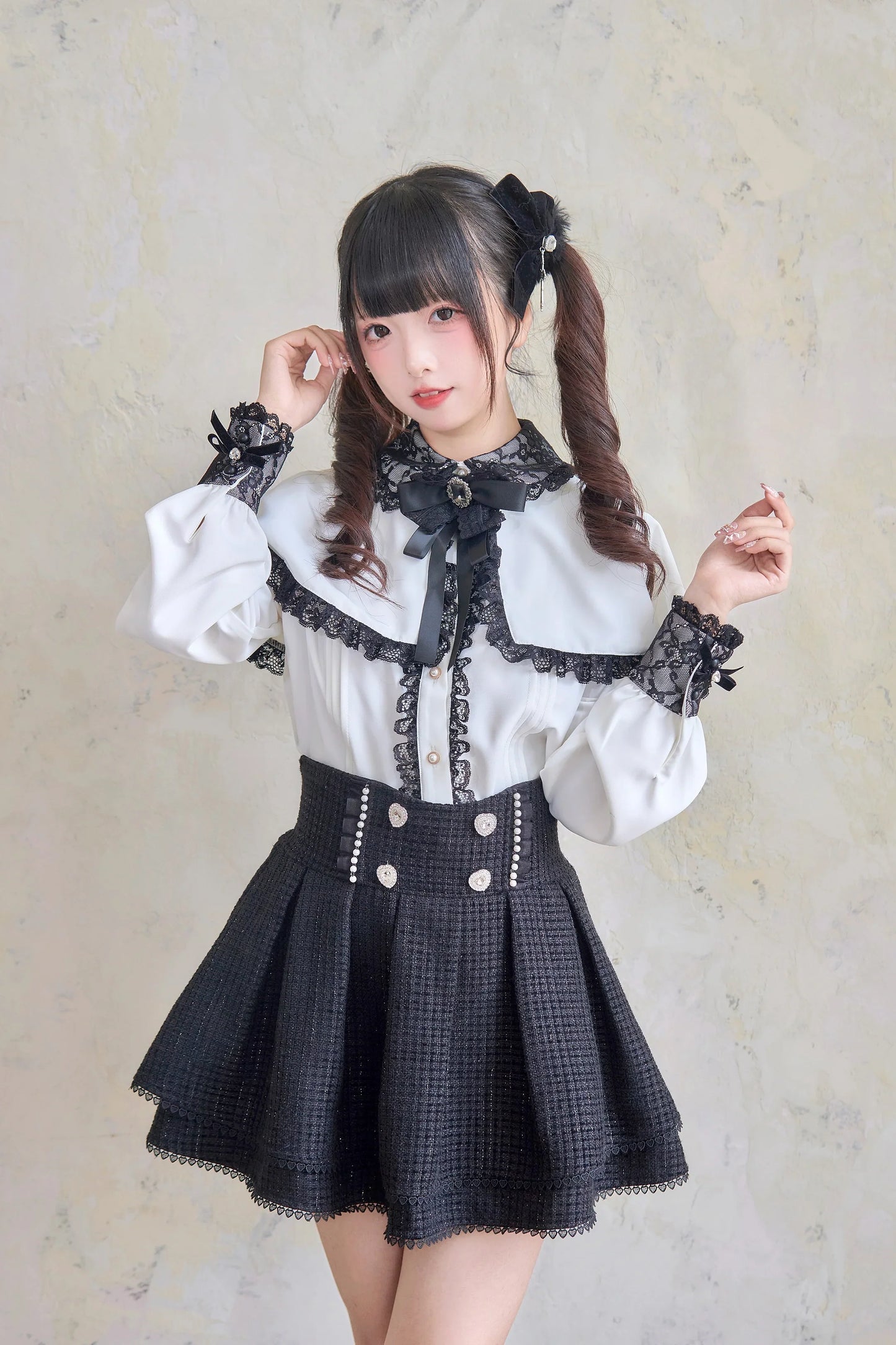 Japanese Sweet Girls Tweed Short Skirt 2025 Spring New Original Mine Series Mass Production Bud Suit High Waist Y2k Lolita Skirt