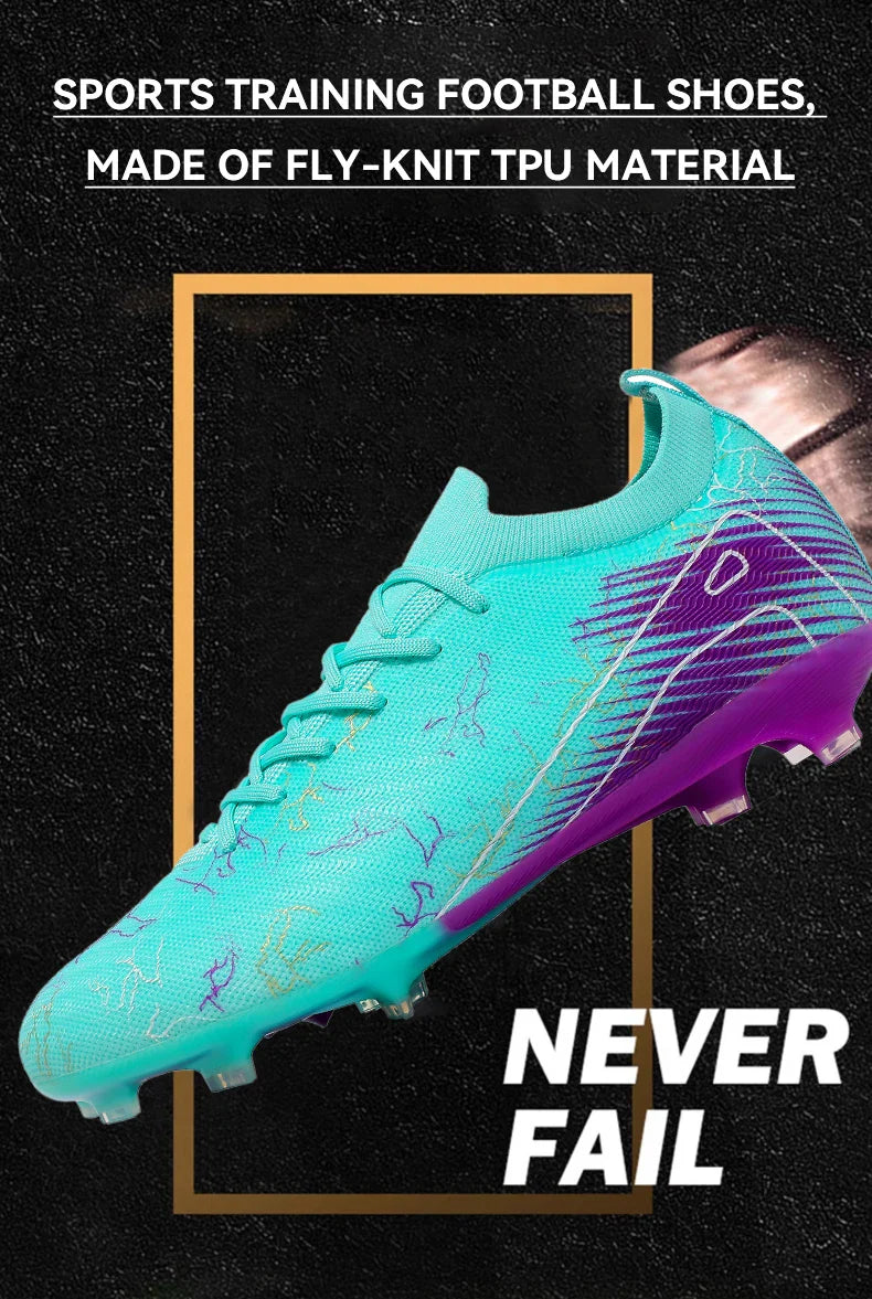New Men's Football Boots Cleats Non-Slip Sneakers Training Soccer Shoes Top Quality FG Wholesale Drop Shipping Unisex Adult