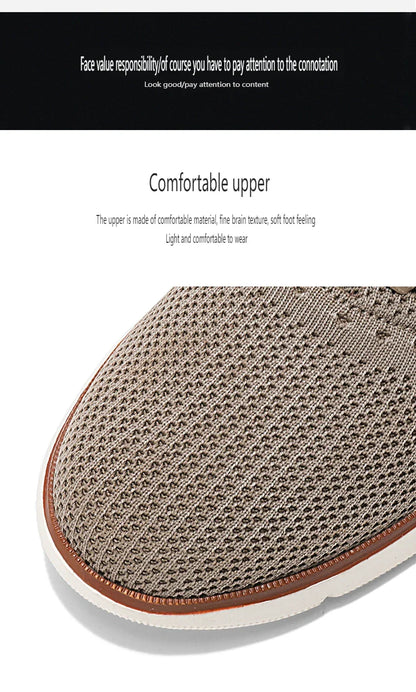 Large Size Comfortable Men's Shoes Light Fashion Casual Sports Shoes Breathable Flying Mesh Top Loafers