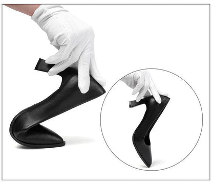Soft PU Non-slip Single Shoe Work Shoes Women's Pumps Black Professional Interview High Heels Mid Heeled Work Leather Shoes