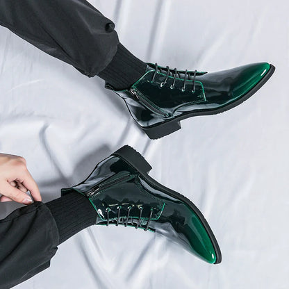 Classic Retro Dress Men's Monk Leather Shoes With Pointed Toe Buckle Business Office Wedding Soft Comfortable Men's Shoes
