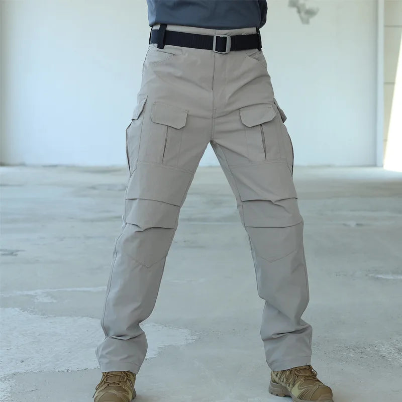 summer Multi-pocket Work Tactical Pants Men Outdoor Waterproof Sports Hiking Climbing Pants Combat Military Cargo Trousers