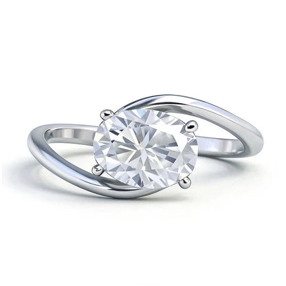 GRA Certified D VVS1 Pear Cut Moissanite Rings for Women 6x8mm Lab Diamond S925 Sterling Sliver Wedding Engagement Ring