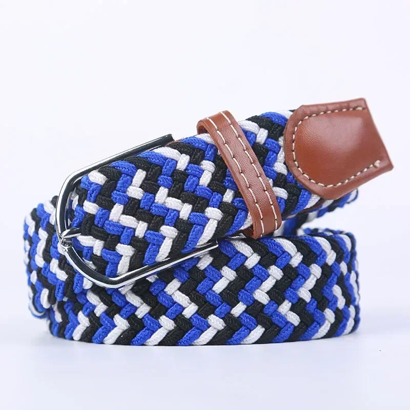 Women's Belt Fashion Casual Woven Elastic Belt Outdoor Sports Military Tactical Strap Climbing Work Belt Unisex Jeans Pants