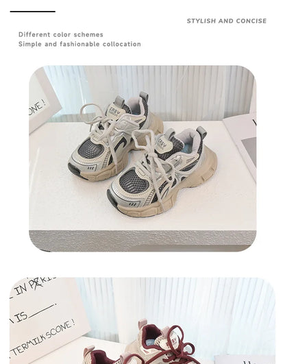 Children Sports Shoes Spring Autumn Mesh Breathable Causal Training Sneakers for Boys Girls Classic Kids School Basketball Shoes