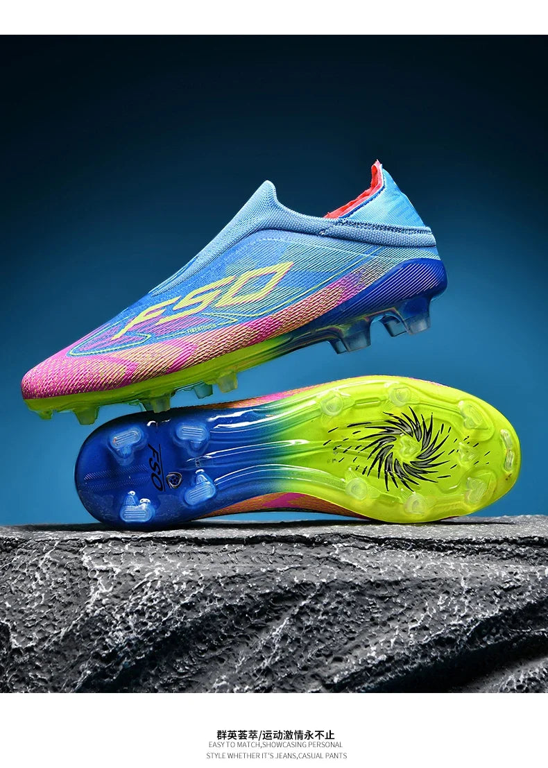 New Men Football Boots High-quality Soccer Shoes Sneakers Match Indoor Non-Slip Grass Cleats Mid-top Light Hot-selling Outdoor