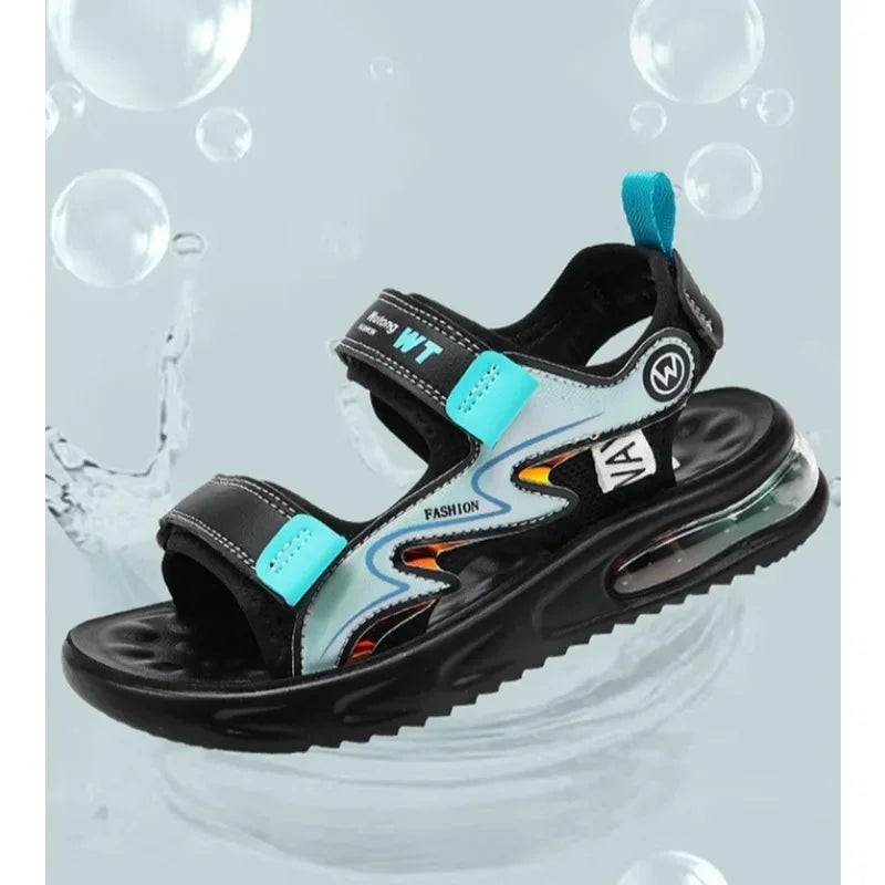 Summer Kids Sport Sandals Breathable Open-Toe Non-slip Casual Sandals for Boys Outdoor Activities