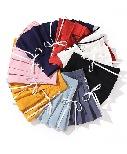 Black High Waist Mini Skirts Punk Pleated Vintage Skirt Gothic Streetwear Cross Print Pleated Women Skirts Lolita Harajuku Skirt