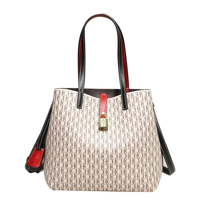 Women's Large Capacity Handbag Daily Commuting High-end Versatile PU Material Letter Printed Design Women's Crossbody Bag