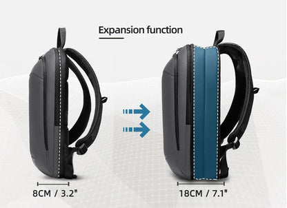 Business Backpack for Men 17 Inch Laptop Backpack with USB Port Slim Expandable Waterproof Travel Bag Large Work Computer Bag