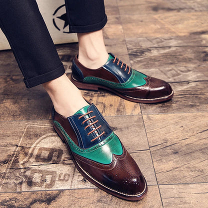 Handmade Mens Dress Designer Bullock Leather Fashion Wedding Italy Office Party Luxury Brand Shoes for Men Loafers Male Shoes 48