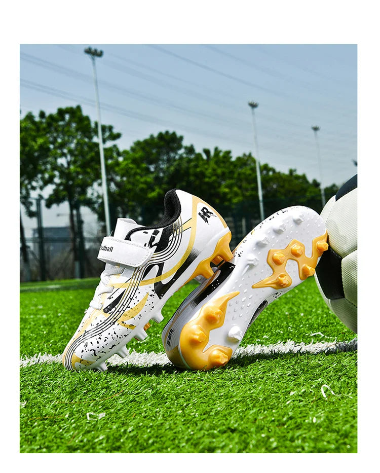 Soccer Shoes with Rubber Soles for Kids, Multicolor FG & TF Training Styles