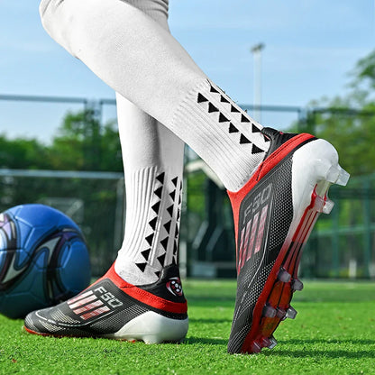 NEW Without-lace F50+ Mens Soccer Shoes Boys Training Non-Slip Turf Soccer Cleats TF/FG Football Sneakers Chuteira Campo 35-45