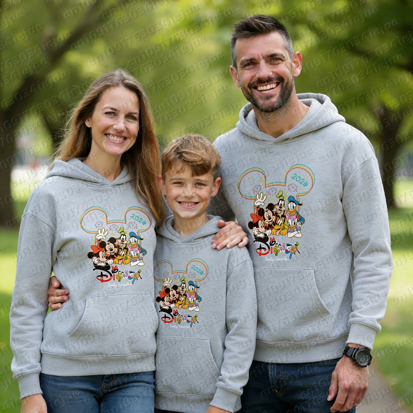 Mickey Pattern Pure Cotton Hoodie Parent-child Suit Unisex Keep Warm High Quality Causal Top