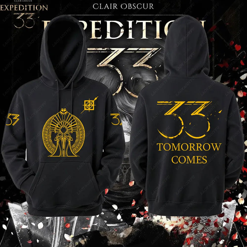 Expedition 33 Men Women Hoodies Dark Fantasy Pullovers Rpg Gamer Expedition 33 Hooded Lover Gift Video Game Graphic Sweatshirt