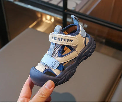 Summer Children Beach Sandals Boys Breathable Mesh Sport Sandals Baby Soft Light Kindergarten Cool Shoes