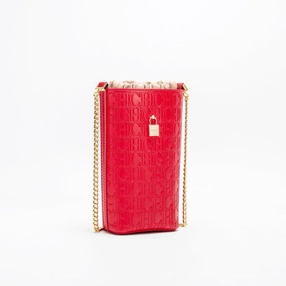 Phone Bag 2024 New Embossed Crossbody Bag High Quality Metal Chain Bag