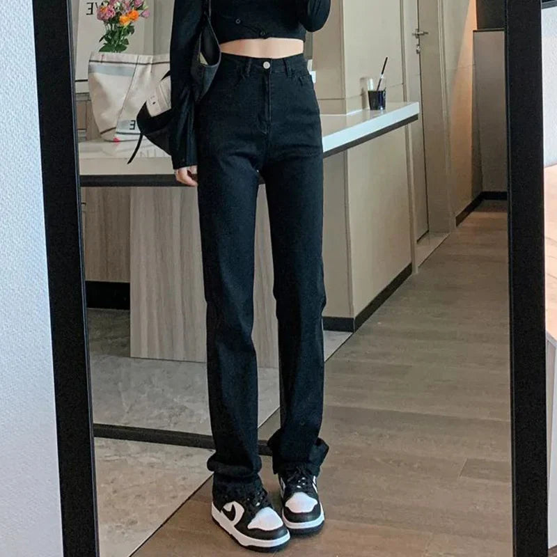 Women Classic Fashion Narrow Straight Leg Jeans