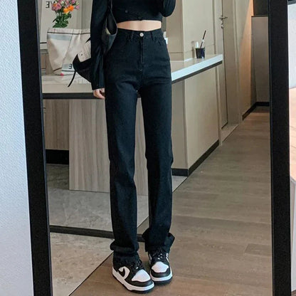 Women Classic Fashion Narrow Straight Leg Jeans