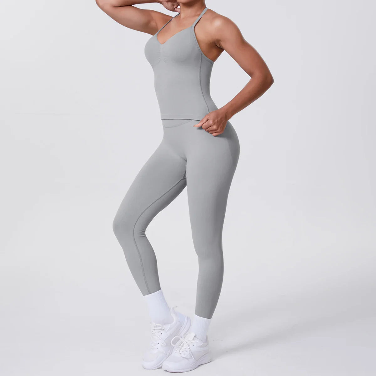 2 Piece Yoga Clothes Women Tracksuit Athletic Wear Pilates Fitness Suit Gym Workout Push Up Clothes Sports Bra Leggings Suit