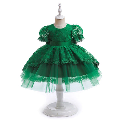 Summer Flower Bridesmaids Party Girls Dress Elegant Birthday Wedding Prom Princess Dresses Girl Pageant Baptism Evening Costumes