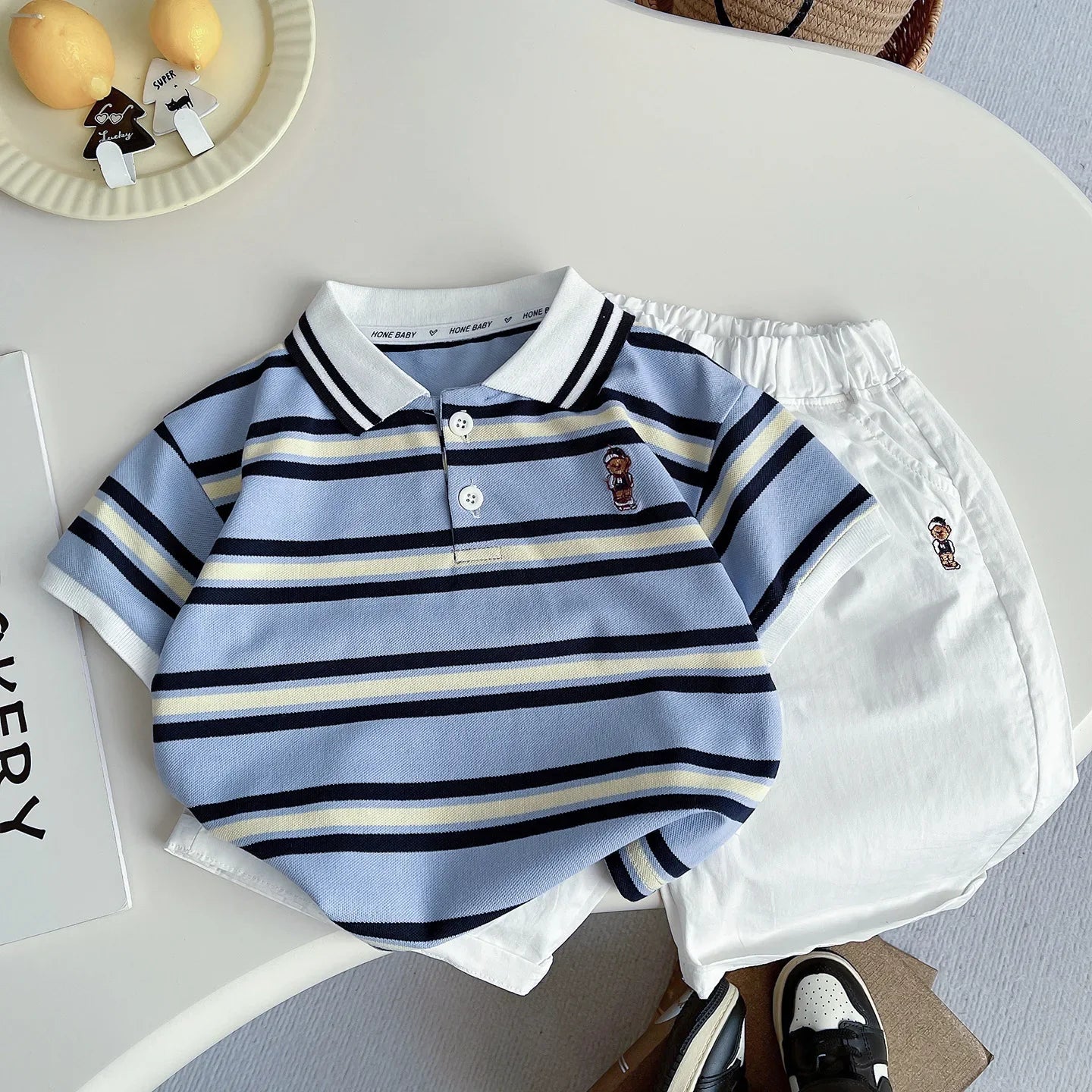 IENENS Summer Baby Clothing Sets Polo-shirt + Shorts Suits 0-4 Years Kids Boy Short Sleeve Holiday Clothes Casual Outfits