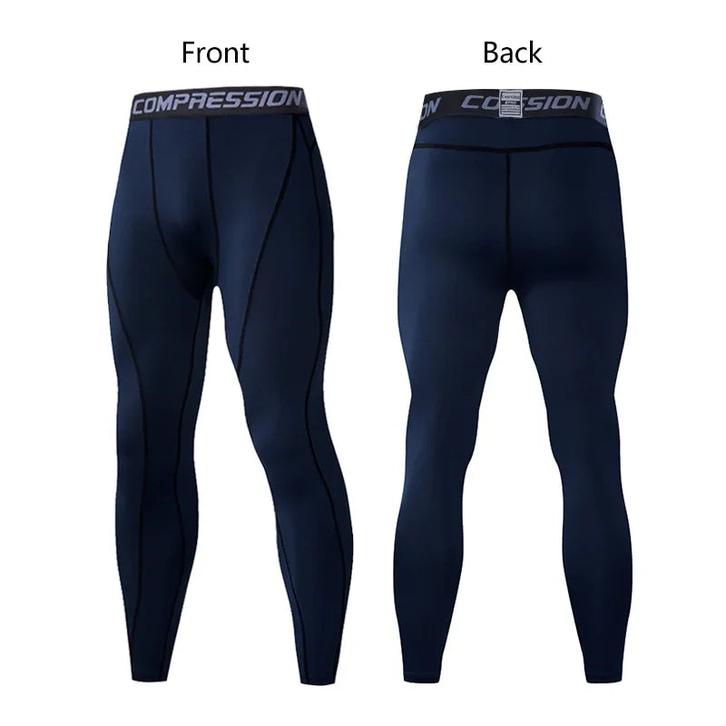 Men's Compression Pants for Running Cycling Basketball Soccer Elasticity Sweatpants Fitness Tights Legging Trousers Rash Guard