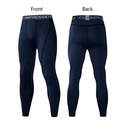 Men's Compression Pants for Running Cycling Basketball Soccer Elasticity Sweatpants Fitness Tights Legging Trousers Rash Guard