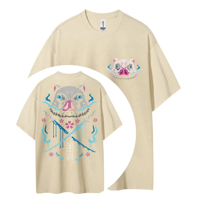 Printing Men's and Women's Summer New Fashion Cotton Breathable Unisex Round Neck Anime T-Shirt