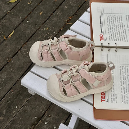 Children Mountain Functional Outdoor Breathable Sports Sandals Summer Baby Candy Color Anti-kick Sandals Boys Girls Beach Shoes