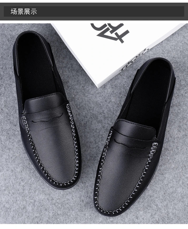 Men's plus size slip on casual shoes Four seasons new soft sole outdoor driving shoes white shoes youth Joker fashion tide shoes