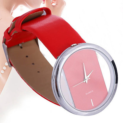 Women'S Simple Quartz Wristwatch Leather Strap Luminous Circular Dial Elegant Ladies Wristwatch Women'S Watch Gift