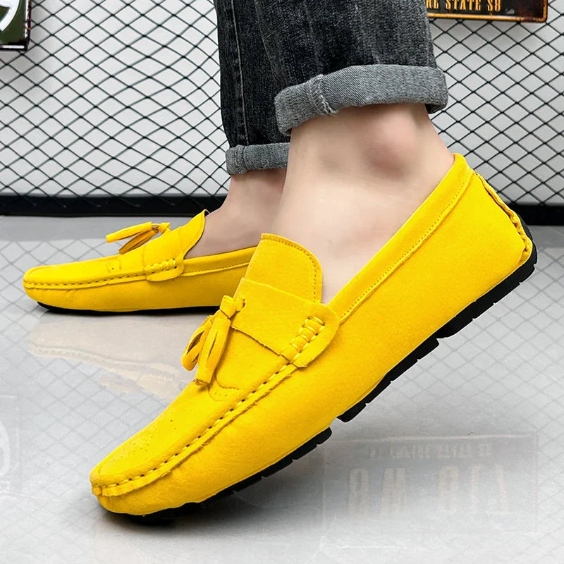 Loafers Men Casual Shoes Tassel Brogue Shoes Men Loafers Moccasins Breathable Slip on Big Size Driving Loafers for Men Shoes