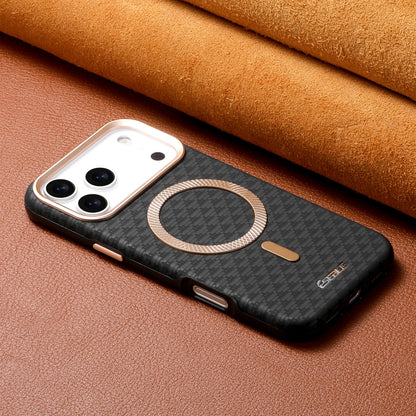 Leather Magnetic Phone Case For iPhone 17 16 15 14 13 Pro Max 17Pro 17Air Metal Lens Button Bumpe Cover