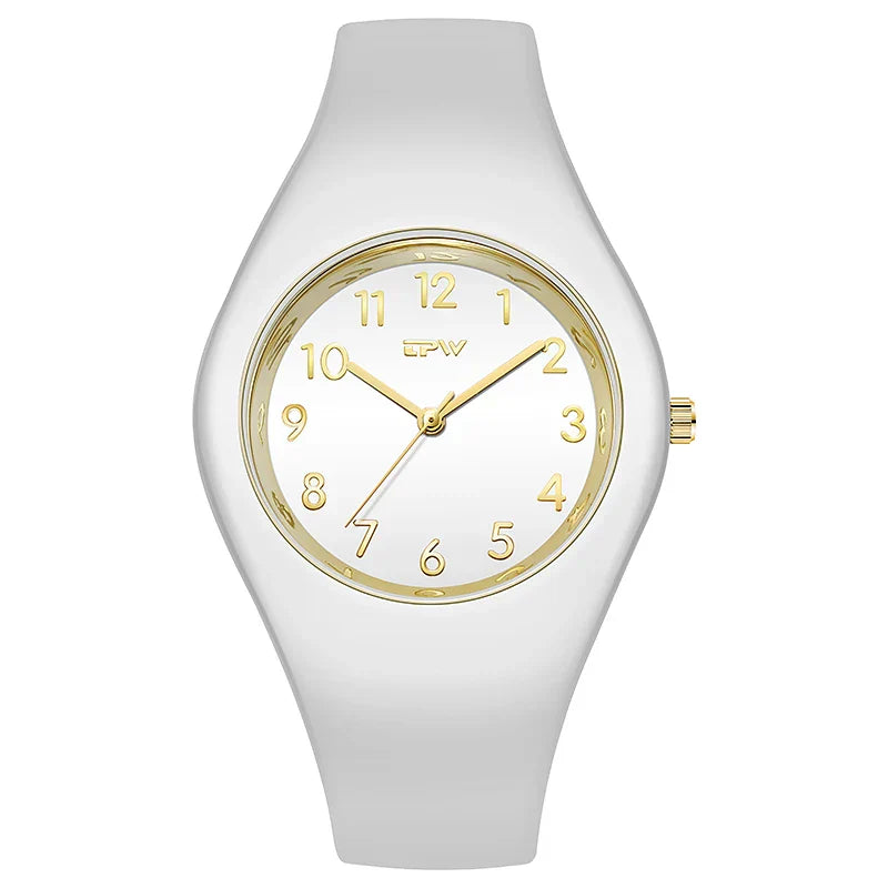 Full Size 40mm Quartz Watch For Women Rubber Strap Skin Friendly Silicone watch