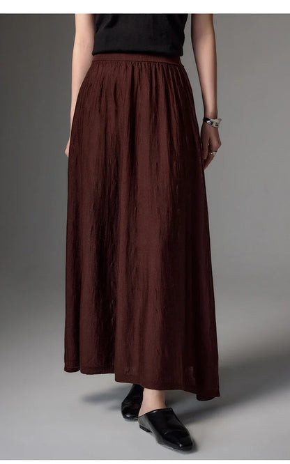 High Quality Women's 100% Worsted Wool Skirts Spring Autumn Female Knitwear Thin Lady Bottoms Cozy Clothing Summer Long Dresses